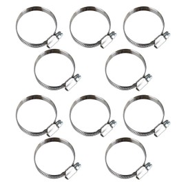 MO-Werkzeughandel Stainless Steel W2 Hose Clamps - Clamping Range 32-50 mm Width 12 mm DIN 3017 Industrial Quality with Worm Drive - Pack of 10