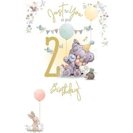 Me To You Tiny Tatty Teddy 'Just For You' 2nd Birthday Card For Boy Or Girl