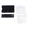 Black Harmonica C Key 10 Hole Blue Harp Stainless Steel