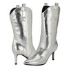 Guess Women's WURLIE Mid Calf Boot, Silver Snake 040, 6
