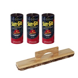 Sun-Glo 3 Cans #6 Med-Speed Wax and 1 Shuffleboard Sweep