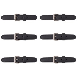 FINGERINSPIRE 6 Pairs Leather Sew-On Toggles Closures Black PU Leather Snap Toggle Sew On Duffle Jacket Buckle Metal Leather Clasp Fastener Replacement Snap Toggle for Shoes Coat Jacket Bags DIY Craft
