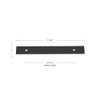 GlideRite 7-1/4" Squared Backplate 5-1/16" 128mm Center-Center, Matte Black -