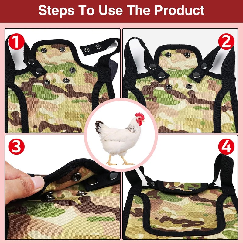 2 Pieces Premium Chicken Saddles with Stretchy Strap, Chicken Saddles
