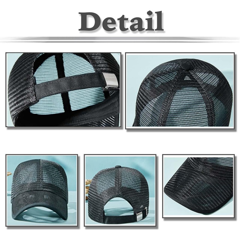 White Fang CZ068 Hat, Sports, Brim, Plain, Mesh, Stylish, Cool,