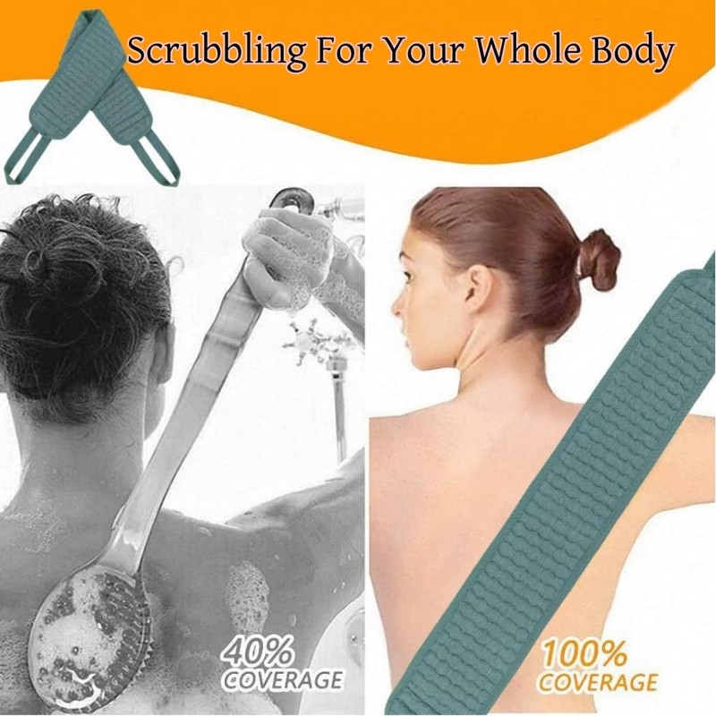 Lovgrin 1PCS Blue Back Scrubber for Shower,Body Exfoliator Helps Back