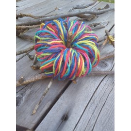 Rainbow Pumpkin for Fall Table Decor, Shelf or Mantel