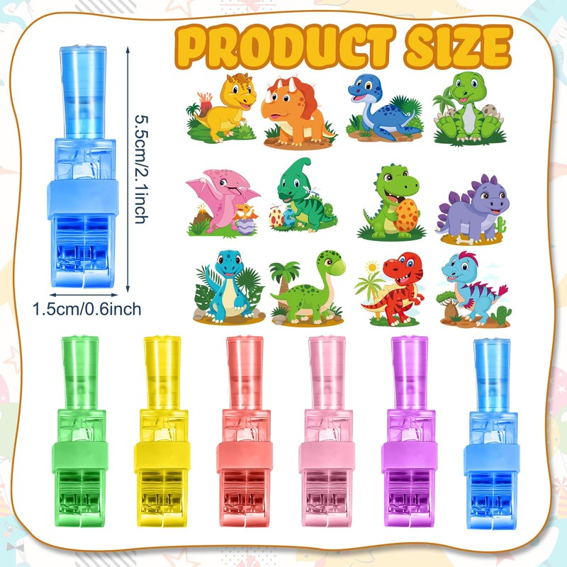 Capoda 36 Pcs Dinosaur Party Favors LED Light Up Finger