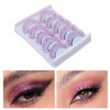 5pcs Colorful Eyelashes Dramatic Gradient Color False Eyelashes Fluffy 3D