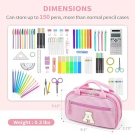 YOOLIFE Estuche para lápices para niña, estuche morado para bolígrafos, regalos de cumpleaños para niñas de 6, 7, 8, 9, 10, 11, 12, 13 años, color mor
