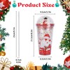 Christmas Water Tumbler 480ml Plastic Glitter Double Walled Cup 3D