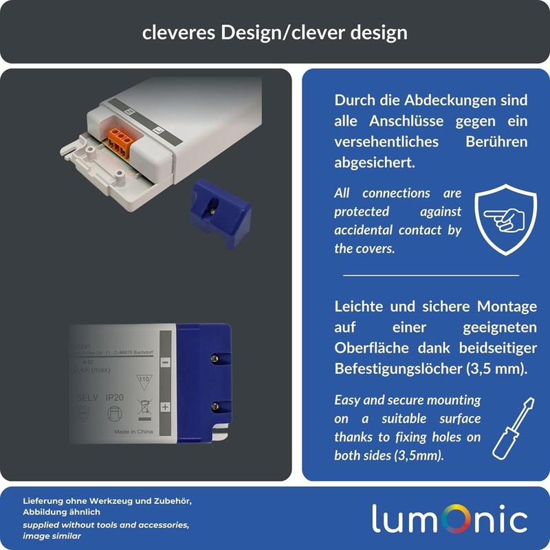 Lumonic I LED Trafo BLV-100-12 I 12V 100W I Input