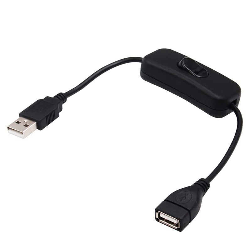VizGiz 2 Pack USB Switch ON/Off Extension Cable 4 PIN