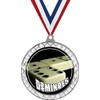 Dominoes White Trellis Medal Silver, 2.5" Dominoe Games Prizes, Kids Dominoes Trophy Medal Awards 1 Pack Prime
