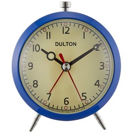 ダルトン(Dulton) アラームクロック ブルー カチコチ音がしそうでしない 飽きない可愛さ アナログ目覚まし時計 スウィープムーブメント 高さ110mm 幅90mm 奥行70mm 100-053Q/BL