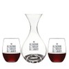 Amazing Lovely Smart Mom Deep Etched Wine Decanter and 15-ounce