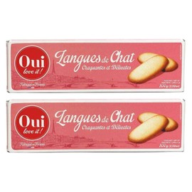 From France Oui Love It French Cat Tongue Cookies Langues de Chat 100g Box Pack of 2