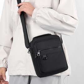 Fuji-cellar Mini Shoulder Bag, Cross Body, Weight 8.8 oz (250 g), Vertical Type, Small, Waterproof, Oxford, Sacoche, Crossbody, Crossbody, Crossbody, Shoulder Strap, Black