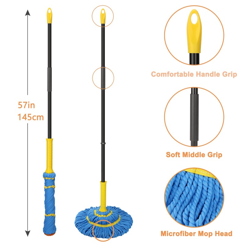 KeFanta Self-Wringing Twist Mop Replacement Handle, Heavy Duty Mop Handle