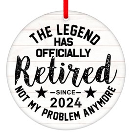 D4DREAM Retired Christmas Ornament 2024,The Legend has Officially Retired,Best Retirement Gifts for Women Coworkers Boss Colleague,1st Xmas Retirement Ornaments