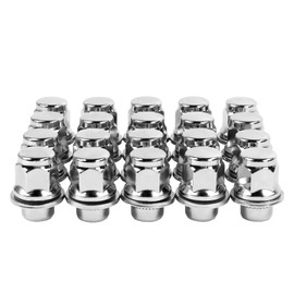 20 Pcs Chrome Closed End Mag Style Lug Nuts m12x1.5 Lug Nuts with Washer Lug Nuts Compatible with Toyota Corolla Camry Tacoma Lexus Washer 13/16" (21mm) Hex Wheels Lug Nuts