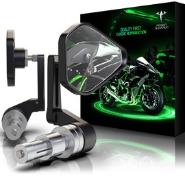 POISON SCORPION Motorcycle Bar End Mirrors, 1" 25MM Handlebar Rear View Side Mirrors, Universal Motorcycle Mirrors CNC Accessories Compatible with Touring Cruiser Street Sport Bike Cafe