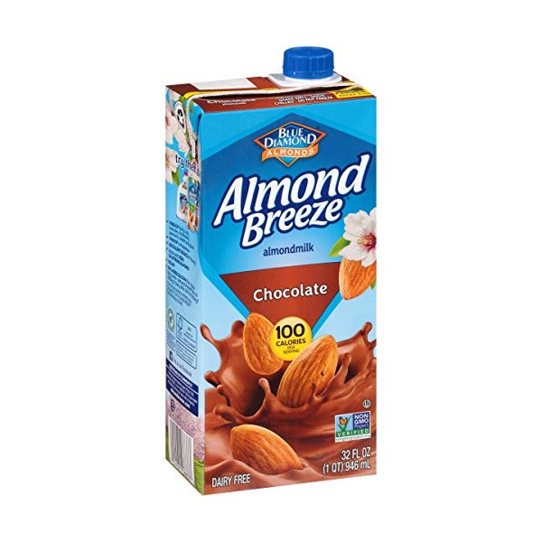 Almond Breeze Dairy Free Almondmilk, Chocolate, 32 Fl Oz (Pack of 12)