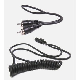 for GMAX Helmets Universal RCA Style Heated Visor Kit. Includes 18" Male Only Power Cord & Coiled Extension Cord Male & Female Ends