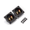 [Stereo Connector square push type] One-Touch Recessed Speaker Terminal Box