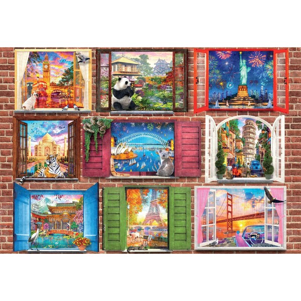 Buffalo Games - Windows Open to The World - 1500 Piece Jigsaw Puzzle for Adults Challenging Puzzle Perfect for Game Nights - 1500 Piece Finished Size is 31.50 x 23.50