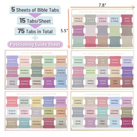 Bible Tabs,Easy Navigation ible Index Tabs,Laminated Bible Tabs for Women Men Study Bible,Bible Labels Tabs,Bible Book Tabs,Bible Journaling Tabs Christian Gift for Bible Study Supplies (MoLandee)