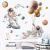 DaraBaby Vinil Decorativo Astronauta Nave Planetas Cuarto Niño Bebé
