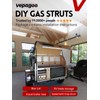 Vepagoo 36in 120lb/534N Gas Struts for RV Bed with Brackets,