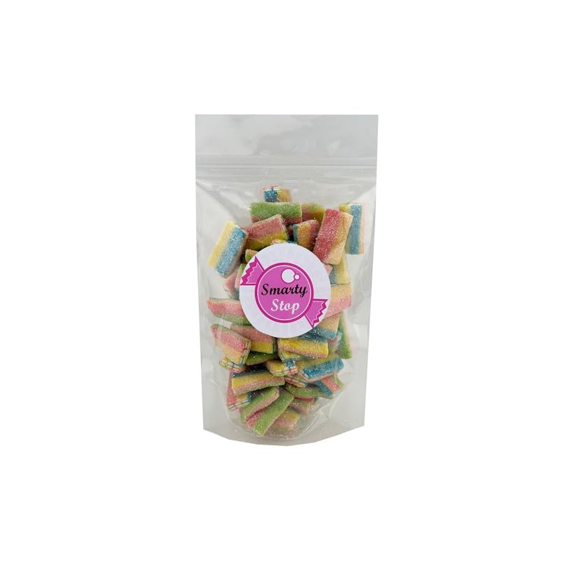 Smarty Stop Sour Licorice Filled Gummy Candy, Brick Shaped Bite-Sized