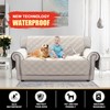 PrinceDeco 100% Waterproof Loveseat Covers for 2 Cushion Couch Sofa