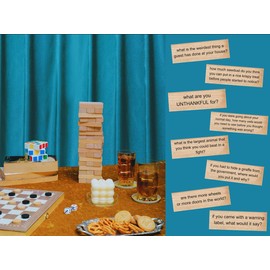 NORTH AMERICAN WEEKEND Icebreaker Questions Tumbling Tower Game™ - 54 Fun Conversation Starters - Family and Friends Party - Team-Building, Corporate, Get to Know You