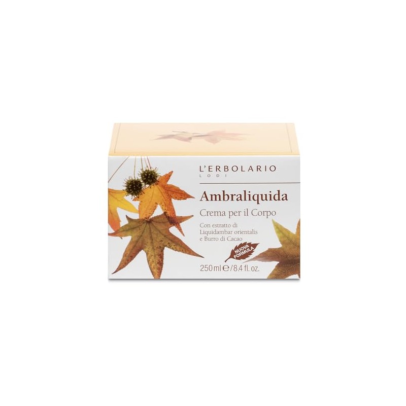 Lerbolario Erbolario Body Cream Ambraliquida Amber Creamy Scent Moisturize Tone