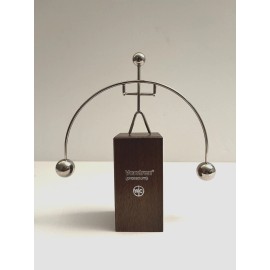 Vintage Advertising NOS Kinetic Motion Balancing Sculpture Metal w/Wood Base