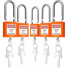 Lockout Tagout Lock - 5 Loto Safety Padlocks for Lock Out Tag Out Stations and Devices