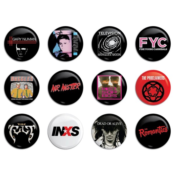 Unbranded New Wave Synth Pop Bands Pack 3 Buttons/Pinbac