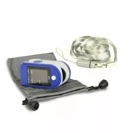 Jziki Pulse Oximeter with Digital LED Display & Lanyard (Blue)