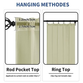 Karseteli - Cortinas semitransparentes de gasa, 96 pulgadas de largo, 2 paneles con bolsillo para barra, tratamiento para ventana, para sala de estar, dormitorio, comedor (Verde Salvia 42" An x 96" La