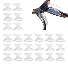 Anti-Slip Nose Pads Silicone Butterfly Shape - 13 Pairs Soft Non-Slip Adhesive Nose Pads for Reading Glasses Sunglasses Spectacles - Super Sticky Backing （2.5mm White）