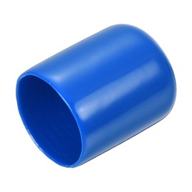 sourcing map 15pcs Rubber End Caps 19mm(3/4") ID Vinyl Round End Cap Cover Screw Thread Protectors Blue