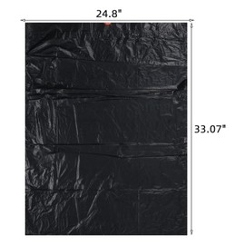 Afromy 13 Gallon Plastic Bin Liner Bags, Kitchen Drawstring Trash Bag, Black Waste Bags, 220 Counts