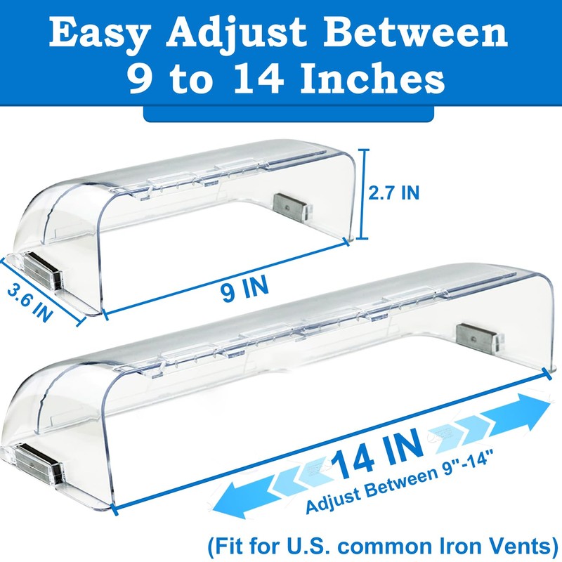 Binazon Heating & Air Vent Deflector for Vents, Sidewall, Ceiling,