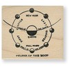 100 Proof Press Moon Phases rubber stamp 6578
