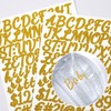 Gold Glitter Letter Number Stickers 1 Inch, 10 Sheets 960