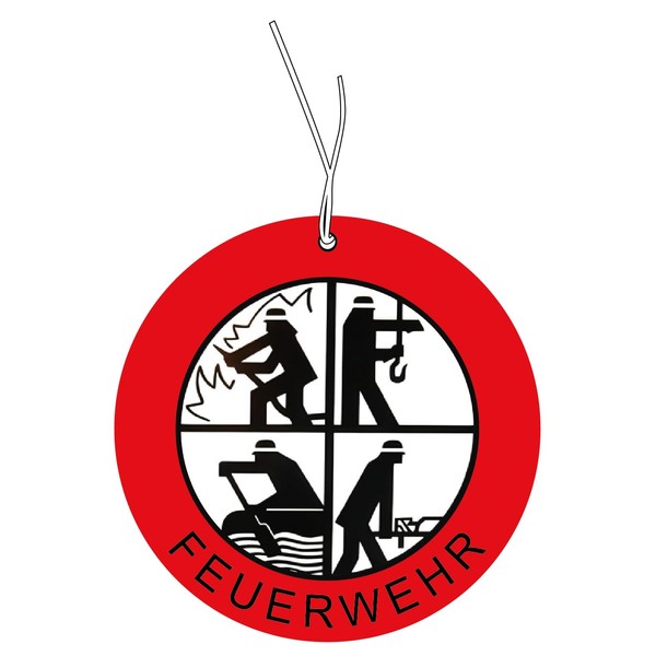 CME.Promo 2x Duftbaum mit Feuerwehr Motiv, Auto Duftspender, Duftbaum Auto