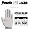 Franklin 2nd-Skinz Batting Gloves Youth White/Navy Size-M